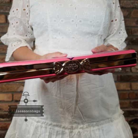 Kate Spade NY New York Candy Pink CLUTCH AUTHENTIC NWT Christmas Shopping